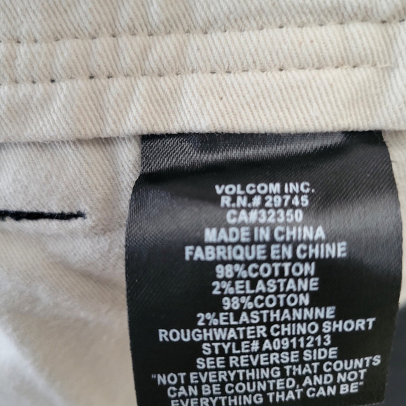 Volcom Men's Chino Workwear Cut-Off Shorts Size 36 Inseam 10" Pre-owned - Picture 5 of 7